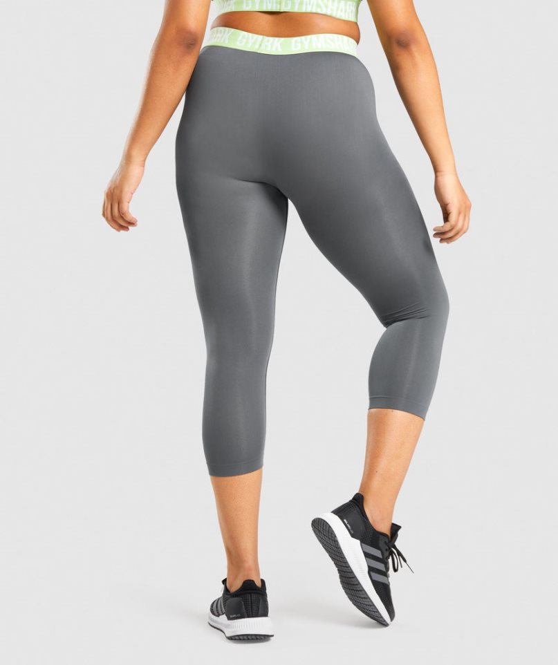 Legginsy Gymshark Fit Seamless Cropped Damskie Szare | PL 936JFE